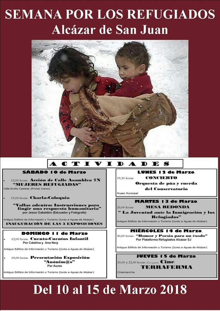 Cartel semana por refugiad@s Alcazar de San Juan